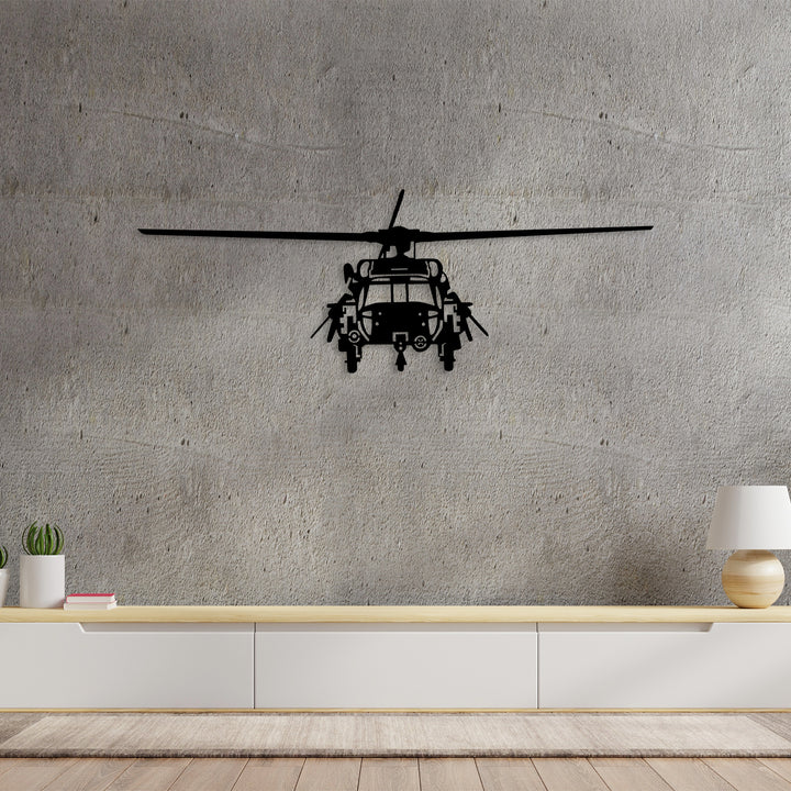 Helicopter Metal Wall Art