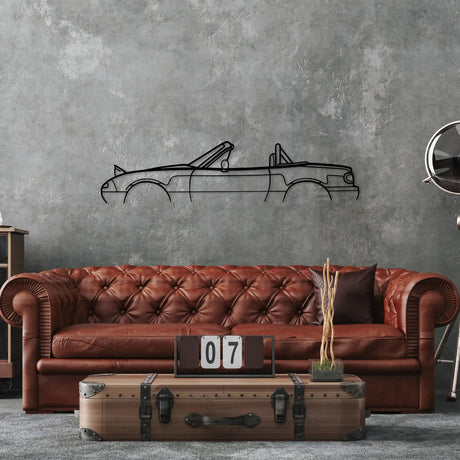 Miata MX 5 NA Roll Bar 1994 Car Silhouette Wall Art - BrossHome Metal Wall Art