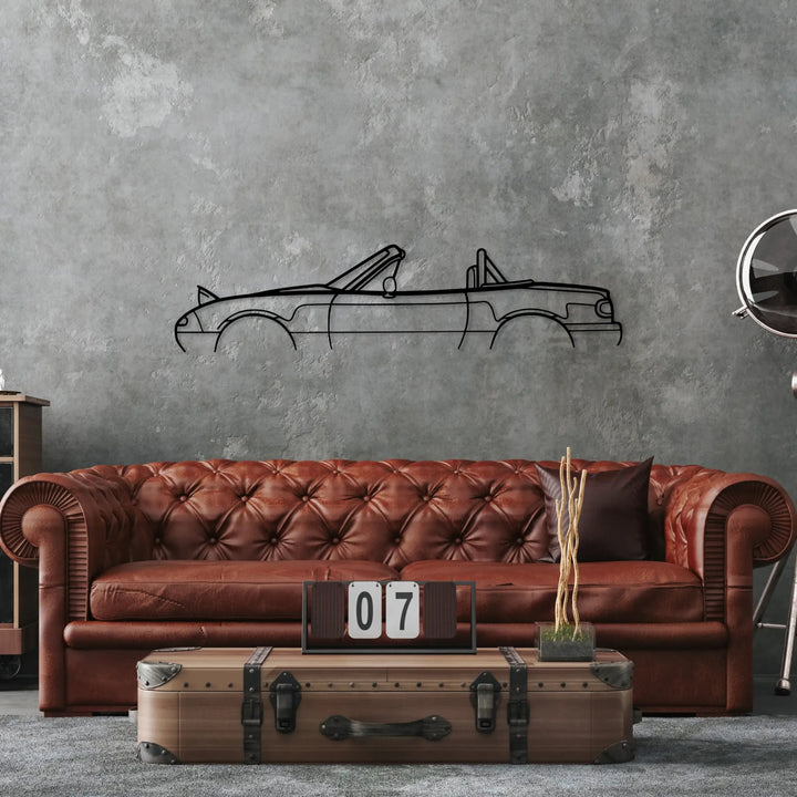 Miata MX 5 NA Roll Bar 1994 Car Silhouette Wall Art - BrossHome Metal Wall Art