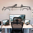 Miata MX 5 NA Roll Bar 1994 Car Silhouette Wall Art - BrossHome Metal Wall Art