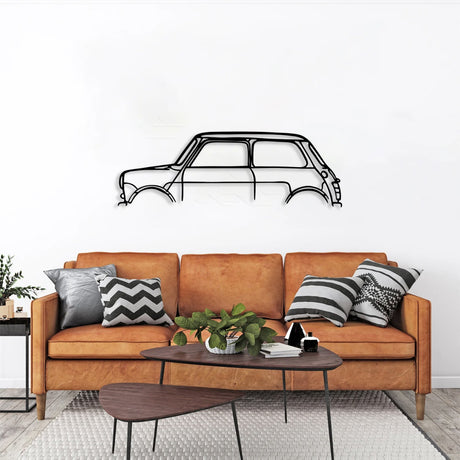 Mini Car Silhouette Metal Wall Art - BrossHome Metal Wall Art