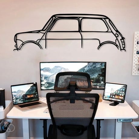 Mini Car Silhouette Metal Wall Art - BrossHome Metal Wall Art