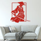 Minimalist Samurai Warrior Metal Wall Art - BrossHome Metal Wall Art
