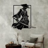 Minimalist Samurai Warrior Metal Wall Art - BrossHome Metal Wall Art