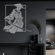 Minimalist Samurai Warrior Metal Wall Art - BrossHome Metal Wall Art