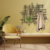 Modern Abstract Coat Rack - BrossHome Metal Wall Art