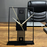 Modern Grid Tabletop Clock - BrossHome Metal Wall Art
