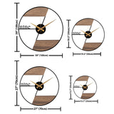 Modern Wood and Metal Wall Clock - BrossHome Metal Wall Art