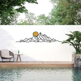 Mountain and Gold Sun Metal Wall Art - BrossHome Metal Wall Art