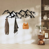 Mountain Range Metal Wall Hook - BrossHome Metal Wall Art