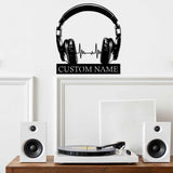 Music Headphones Metal Wall Art - BrossHome Metal Wall Art