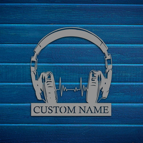 Music Headphones Metal Wall Art - BrossHome Metal Wall Art