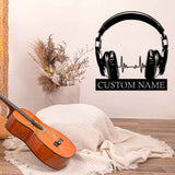 Music Headphones Metal Wall Art - BrossHome Metal Wall Art