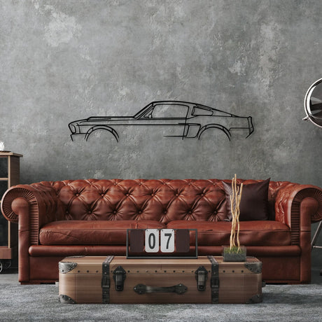 Mustang Car Silhouette Metal Wall Art - BrossHome Metal Wall Art