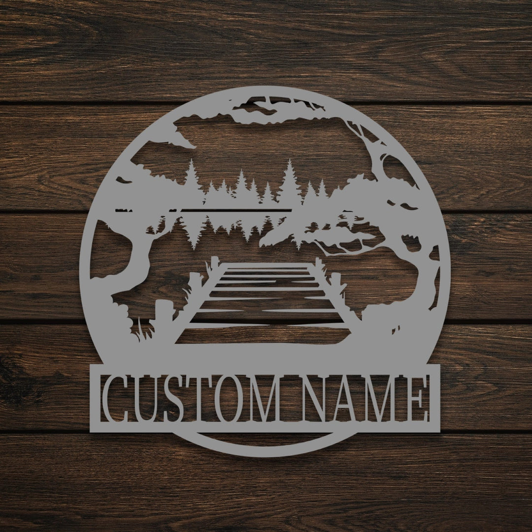 Outdoor Lake View Custom Premium Metal Wall Art Decor - BrossHome Metal Wall Art