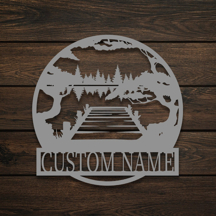 Outdoor Lake View Custom Premium Metal Wall Art Decor - BrossHome Metal Wall Art
