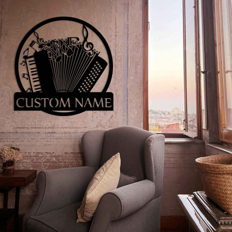 Personalized Accordion Metal Wall Art - BrossHome Metal Wall Art