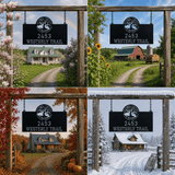 Personalized Address Ranch Sign - BrossHome Metal Wall Art
