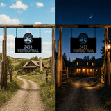 Personalized Address Ranch Sign - BrossHome Metal Wall Art