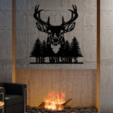 Personalized Deer Custom Metal Garden Sign Decor - BrossHome Metal Wall Art
