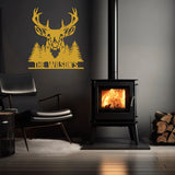 Personalized Deer Custom Metal Garden Sign Decor - BrossHome Metal Wall Art