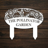 Personalized Garden Sign (Name, Flowers, Butterfly, and Bee) - BrossHome Metal Wall Art