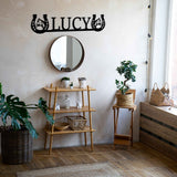Personalized Horseshoe Metal Art with Horse Head - BrossHome Metal Wall Art