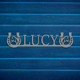 Personalized Horseshoe Metal Art with Horse Head - BrossHome Metal Wall Art