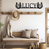 Personalized Horseshoe Metal Art with Horse Head - BrossHome Metal Wall Art