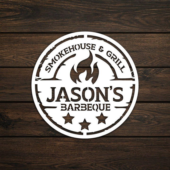 Personalized Metal BBQ (Barbeque) Sign - BrossHome Metal Wall Art