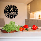 Personalized Metal BBQ (Barbeque) Sign - BrossHome Metal Wall Art