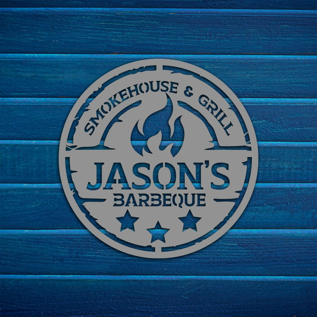 Personalized Metal BBQ (Barbeque) Sign - BrossHome Metal Wall Art
