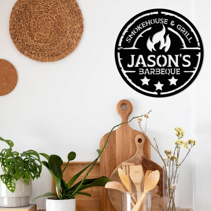 Personalized Metal BBQ (Barbeque) Sign - BrossHome Metal Wall Art