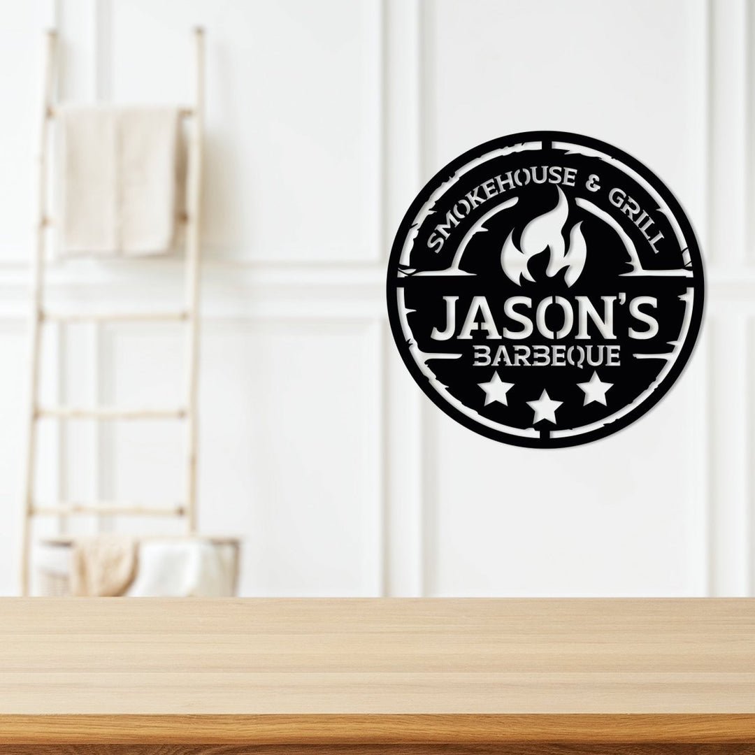 Personalized Metal BBQ (Barbeque) Sign - BrossHome Metal Wall Art