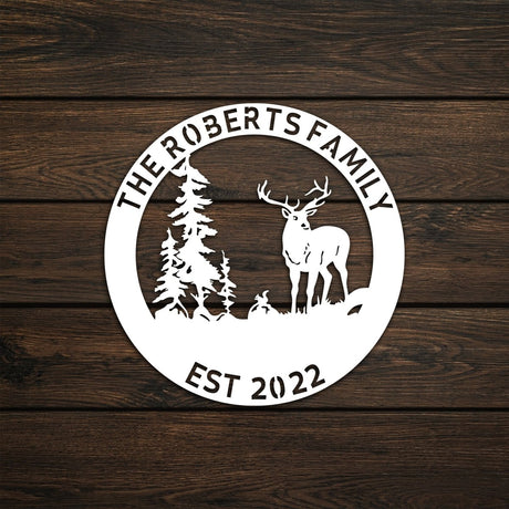 Personalized Metal Deer Wall Sign - BrossHome Metal Wall Art