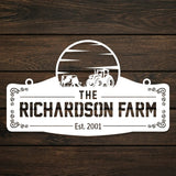Personalized Metal Farm Sign for The Richardson Farm - BrossHome Metal Wall Art