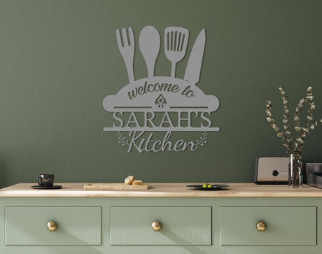 Personalized Metal Kitchen Sign - BrossHome Metal Wall Art