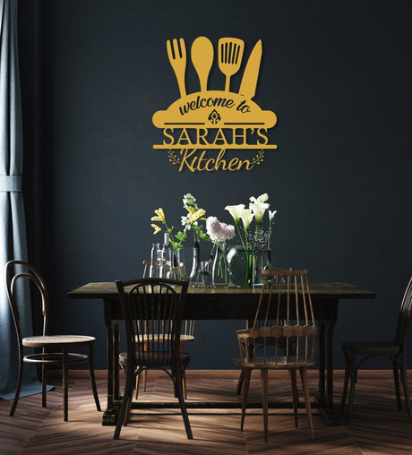 Personalized Metal Kitchen Sign - BrossHome Metal Wall Art