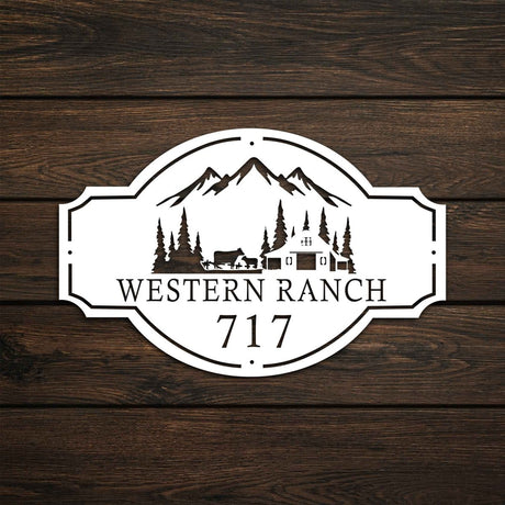 Personalized Metal Ranch Sign - BrossHome Metal Wall Art