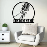 Personalized Microphone Metal Sign - BrossHome Metal Wall Art