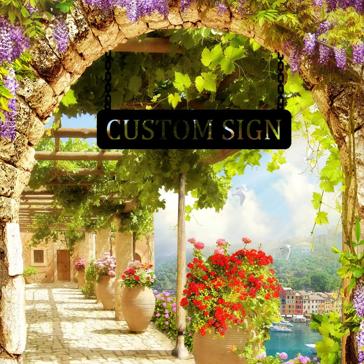 Personalized Outdoor Hanging Sign - BrossHome Metal Wall Art