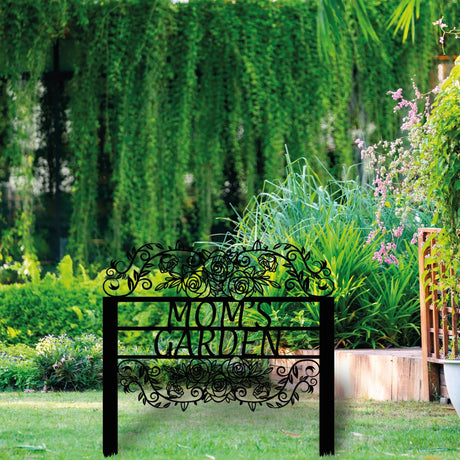 Personalized Rose Garden Sign - BrossHome Metal Wall Art