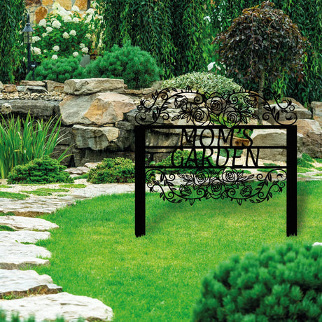Personalized Rose Garden Sign - BrossHome Metal Wall Art