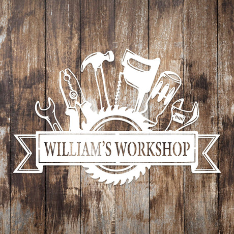 Personalized Workshop Metal Sign - BrossHome Metal Wall Art