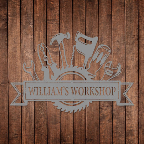 Personalized Workshop Metal Sign - BrossHome Metal Wall Art