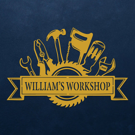 Personalized Workshop Metal Sign - BrossHome Metal Wall Art