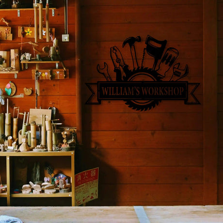 Personalized Workshop Metal Sign - BrossHome Metal Wall Art