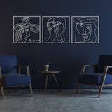 Picasso Faces Metal Wall Art (Set of 3) - BrossHome Metal Wall Art
