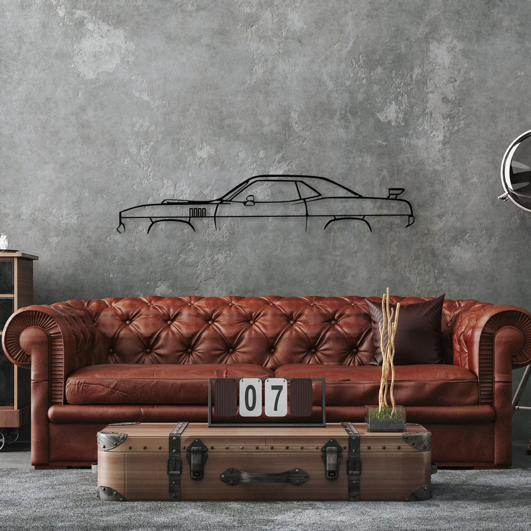 Plymouth Cuda Metal Car Silhouette Wall Art - BrossHome Metal Wall Art