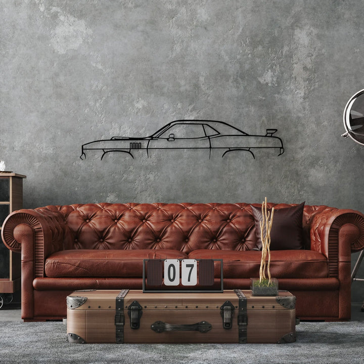 Plymouth Cuda Metal Car Silhouette Wall Art - BrossHome Metal Wall Art